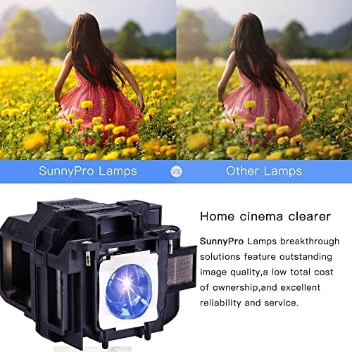 SunnyPro V13H010L88 ELPLP88 Заменски проектор за замена на ламбата компатибилен со Epson PowerLite Home Cinema 2040 1040 2045