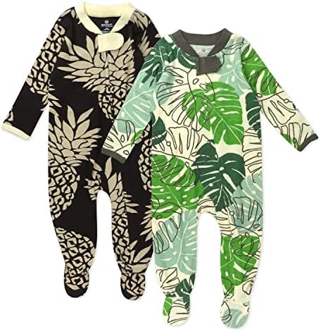Ressinebaby бебе девојчиња 2-пакувања органски памучни нозе пижами спиење и игра
