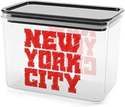 Њујорк Контејнери За Складирање Чиста Пластична Кутија Со Капаци Канти За Повеќекратна Употреба За Кујнски Житни Закуски Сува Храна Желе Грав