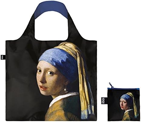 Музејот Локи музеј Јоханес Вермеер девојче со бисер обетка за еднократна торба за купување, разнобојна