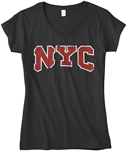 Cујорк Cyенски Newујорк Cујорк Cујорк, вклопена маица со В-врат