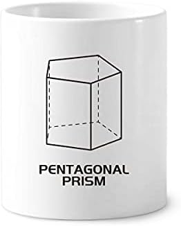 Математички геометриски простор Пентагонална призма четка за заби, држач за пенкало за пенкало, чаша за молив за молив