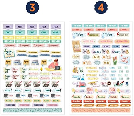 Оридеј Наставник &засилувач; Студент 2023 Училиште Планер Налепница Пакет-500+ Назад-На-Училиште Додатоци, Колеџ Налепници, Среќен Училиште Тематските