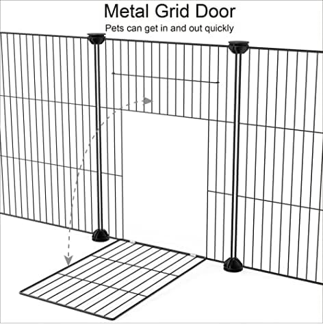 Хомидек Пет Плејпен, Мали Животни КАФЕЗ САМОСТОЈНА Жичана Ограда СО Врата за Внатрешна/Надворешна Употреба,Пренослива Дворна Ограда За Мали Животни,Кученца,Мачињ?
