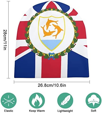 Anguilla знамето унисекс бенеи капаче меко топло череп капа за пулвер за спиење трчање случајно