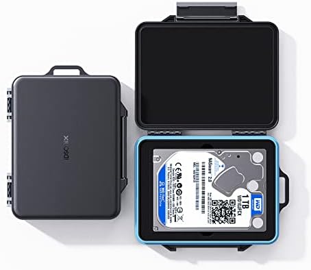 Идсоникс Хард Диск Случај, 3.5 инчен HDD Пренослив Складирање Носење Заштитна Кутија 5 Пакет Антистатички И Отпорен На Удари Надворешен Хард Диск Пренослив Случај-Сив