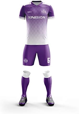 Орки обичај фудбалски дрес кратка кошула со долг ракав мажи деца персонализирано име број лого фудбалски тим униформа призма