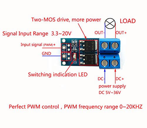 ДАОКИ 10 парчиња 15а 400W Mos FET Прекинувач За Активирање Модул PWM Регулатор Контролен Панел