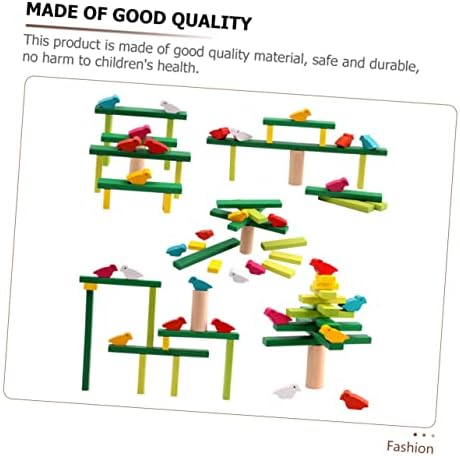 Тојвијан 1 Поставете Избалансирано Дрво Мали Птичји Играчки Градежни Блокови За Деца Редење Играчки Едукативни Играчки Градежен Блок Играчки