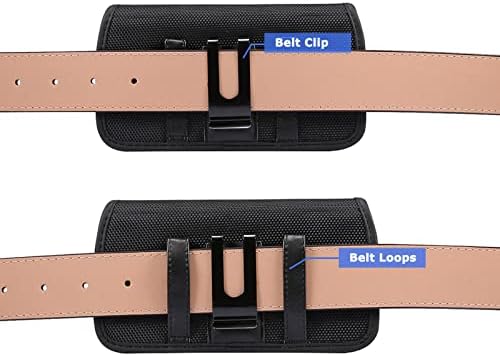 EZSKY Protective Phone Case Rugged Nylon Cell Phone Belt Holster for Galaxy S10e,S9,S8,S7,A40,A41, for iPhone 11 Pro,X,XS Holster Pouch