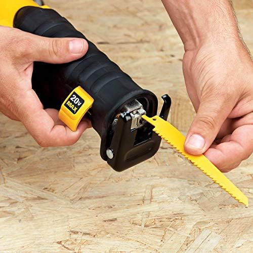 Dewalt DCS380P1 20V MAX LITHIUM ION RECTOPTING SAW Комплет со DEWALT DW4898 Дво-метална репродукција на сечилото на пила со куќиште, 10-парче