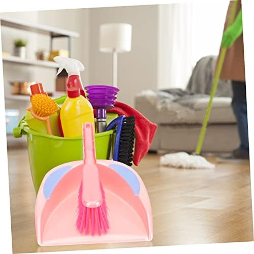 Cabilock 1 Set Car Broom Car Cleaning Kits Kids Broom Tabletop Small Dustpan Kids Whisk Dustpan Mini Dustpan Set Cleaning Supplies Multi-Function Small Broom Pet Cleaning Brush Garbage Can
