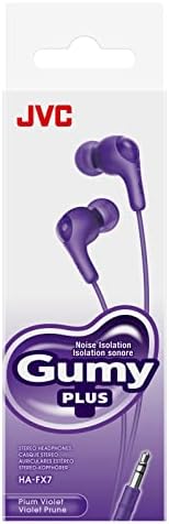 Jvc gumy во слушалки за уво со ушите со хартиена пакет, моќен звук, удобно и безбедно вклопување, парчиња силиконски уши s/m/l - hafx7vn