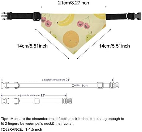 Овошна кучиња бандана со прилагодлива тока ， шалл за кучиња за кучиња кучиња ， јака за бандана за кучиња за мали средни кутриња 20103565
