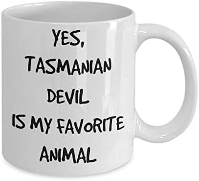 Тасманијан ѓаволска кригла - Омилени чаши за животни - Бела 11oz 15oz керамички чај чај кафе - совршена за патување и подароци