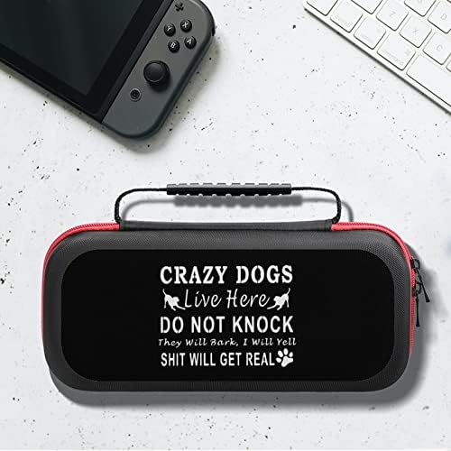 Лудите кучиња не тропаат носат куќиште компатибилен со преносна торба за патувања со хардшел со 20 касети за игри