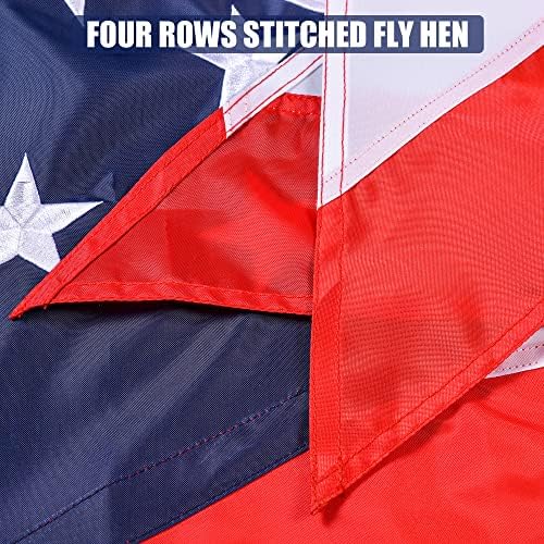 Државно знаме на Викдриа Охајо 3x5 ft, Делукс везена тешка најлон издржлива OH Надворешни знамиња, затворено / отворено, зашиени ленти