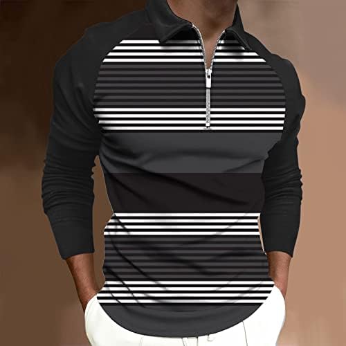 Mens Mase Casual Sports Digital Print Lapel Raglan Zipper Zipper Долг ракав Топ Менс сет