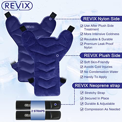 РЕВИКС Голем леден пакет за олеснување на болката во грбот и рамото и завиткување на мраз на глуждот за повреди, ладно пакување со