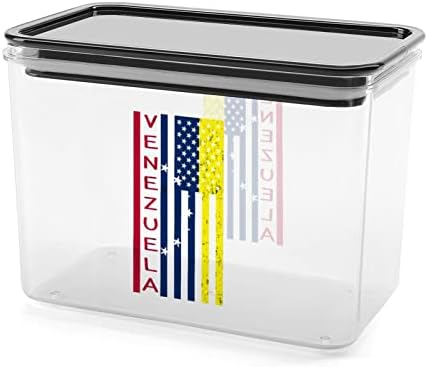 Венецуела Сад Знаме Земја Гордост Контејнер За Складирање Храна Пластични Проѕирни Кутии За Складирање Со Капак За Заптивка