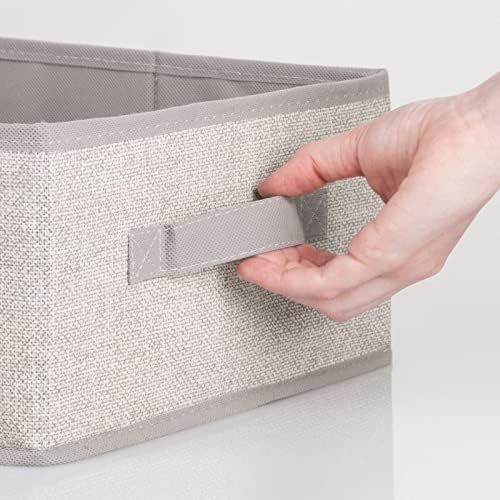 кутија за организатор на плакари за мека ткаенина Mdesign со предна рачка за влечење за полиците во спална соба, бања, домашна канцеларија