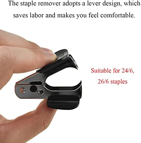 Hahiyo 2pcs црна 2,2 x 1,22 x 1,77 инчи Професионална стиска од вилицата Staple staple upter lipter claw stapler отстранувач алатка за хартија