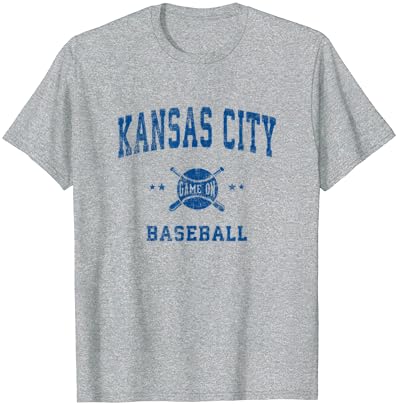 Канзас Сити КЦ Гроздобер Бејзбол Троп на ретро дизајн маица