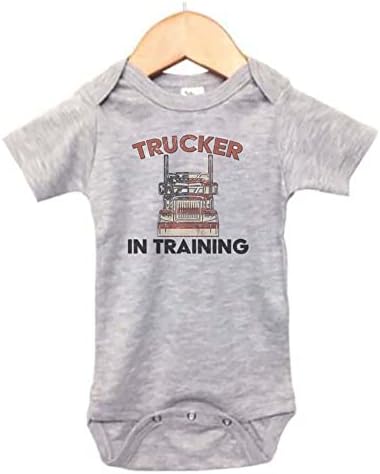 Возач на противпожарниот камион Ебенезер Ониси/камионџија во тренинг/Бебе полу -облека/18 Вилер Телосјут/Супер мек ромпер