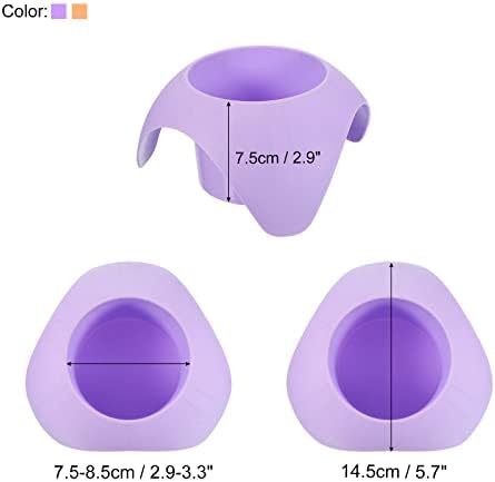 Држач ЗА Чаши ЗА Плажа ПАТИКИЛ, Држач За Чаши За Пијалоци Од 2 Пакувања Додатоци За Одмор На Плажа Со Песок, Портокалова Виолетова