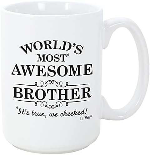 Лиливаир Подароци за Браќа, божиќ брат подароци идеи, Брат Најдобрите Некогаш Роденден Чаши За Кафе Чаши, За Најголемите Идеи Родендени