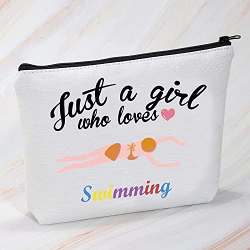 МБМСО Пливање Шминка Торба Пливање Подароци За Пливачи Пливање Љубовник Подароци Само Една Девојка Која Сака Пливање Козметичка Торба Пливање