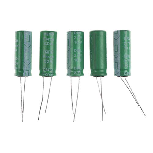 5pcs Цилиндричен ултра супер фарад кондензатори со висока електрична контрола на електрична енергија Supercap 26 * 10mm 2,7V 10f