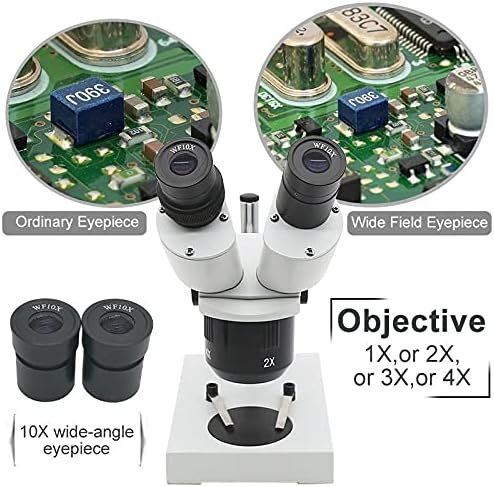 N/A 10x-20X-30X-40X Бинокуларен Стерео Микроскоп Осветлен Индустриски Микроскоп w/Окуларот За Часовник Поправка Пхб Инспекција