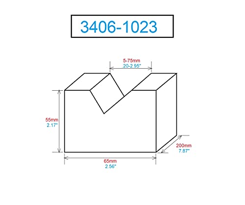 HHIP 3406-1023 200L X 65W X 55H MM издолжен челик V-Block Set
