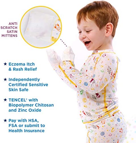 Олеснување на чешање од ексема кошула - Детска пижама врвот без гребнатини за умерен до тежок третман на егзема за деца - исто така се
