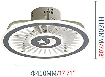 Вентилатори на таванот со светла и далечински модерен LED тавански вентилатор ламба тивок мотор 6 брзина затемнета таванска