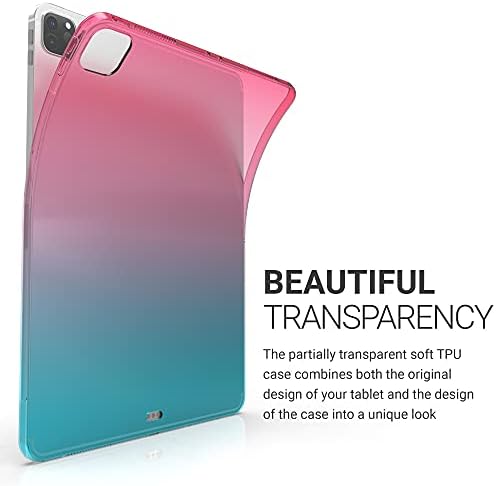 KWMobile TPU Silicone Case компатибилен со Apple iPad Pro 12,9 - / - Case Soft Flexible Protective Cover - Bicolor Dark Pink /