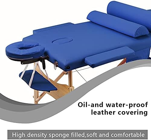 Орев 3 делови185 x 70 x 85cm преклопен кревет за убавина преклопување преносна маса масажа за масажа за масажа поставена 70 см