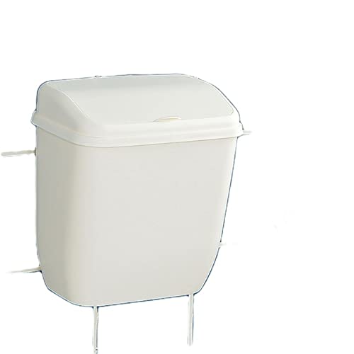 Allmro Мал ѓубре конзерва Monidид МОНИ МИНИ МОНЕ со капакот бел пластичен ѓубре може кујна виси бања тоалет за тоалети бесплатно