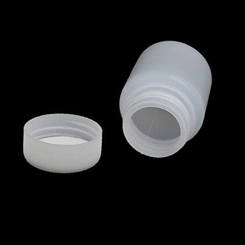 X-Ree 5pcs 30ml HDPE пластичен цилиндер Широк од уста за уста, бело (5 парчиња 30ml HDPE Cilindro Plástico Botella de Muestra de Boca Ancha Blanc-o