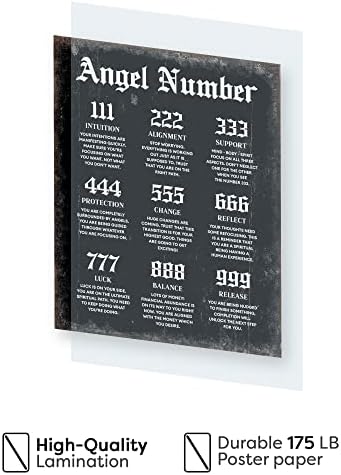 Teevoke 16x20-Ангел Број Постер Необликувани, Божествена Порака, Аура Постер, Градиент Постери, Законот За Привлекување Манифестира