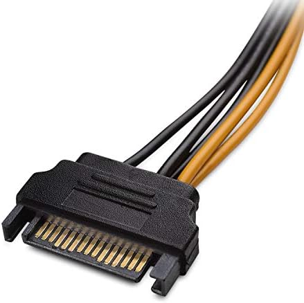 Atneway 6 Pin ДО SATA 15 Pin Кабел За Напојување, SATA 15 Pin до 6 Pin PCI Експрес Графика Видео Картичка Кабел За Напојување Адаптер