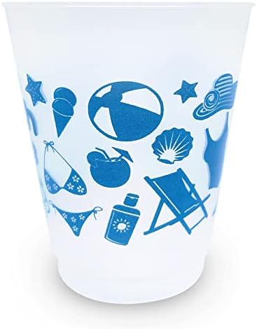 Плажа Партија Куп Во собата на 10-Еднократно Јасно Пластични Тамблери-Бпа Слободен-Нераскинлива Отворено Пластични Чаши-Направени во САД