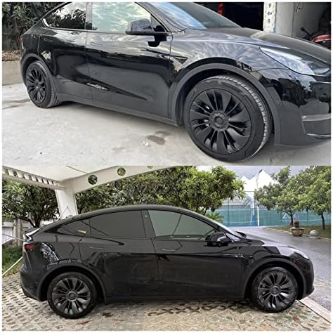 Компатибилен за Tesla Model Y 2019-2023 HubCap 19 инчи целосно опсег на автоматски додатоци за автомобили 4PCS