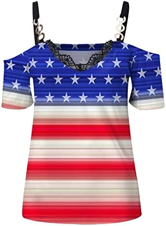 Женски патент кошула есен летен краток ракав 2023 облека V вратот чипка памучна графичка врвна мета за дами ge ge