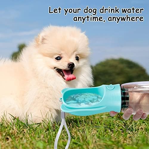 Purrfectpaws Пренослив филтер за вода со активен јаглен Шише За Вода За Кучиња Отпорен На Истекување Дозер За Вода За Кученца, Фидер