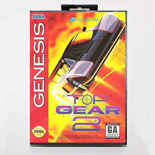 Топ Gear 2 Boxed верзија 16bit MD картичка за игри за Sega Megadrive Sega Genesis System