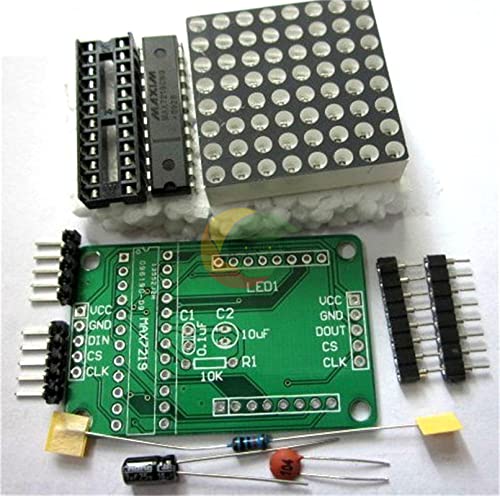 Max7219 7219 8x8 црвен LED DOT матрица модул MCU Контролен контролер на контролорот дисплеј возач на табла DIY комплет за Arduino Заедничка катода
