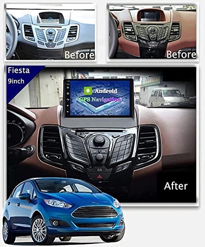 Андроид 12 Авто Стерео Радио ГПС Навигација за Фо.rd Fiesta 2009-2017 Стерео-Мултимедијален Плеер 9 Инчен IPS 2.5 D Поддршка На Екран На Допир Bluetooth Handfree + Камера За Следење