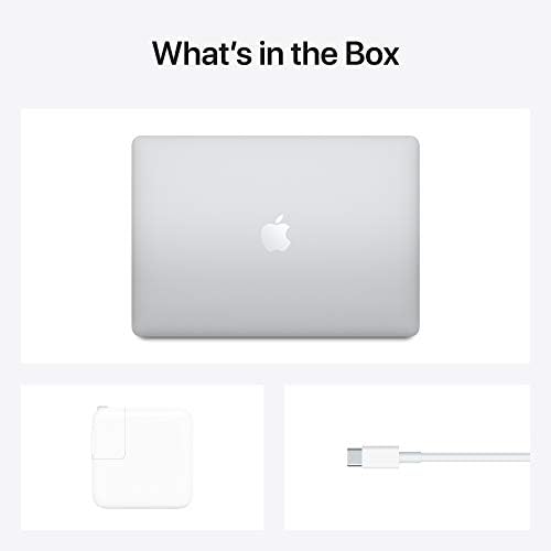 Apple 2020 Macbook Air Laptop M1 Chip, 13 Retina Дисплеј, Работи со iPhone/iPad; Сребро со AppleCare+ за Macbook Air